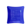 Prato Cristal Quadrado Azul 16cm - 10 Unidades - Imagem 2