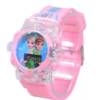 Relógio Infantil Menina Princesas Frozen Led Com Luz E Som - Imagem 2