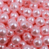Perola Inteira Com Furo 08mm Em Abs Com 500gr Rosa Bebe - Imagem 2