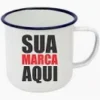 Caneca De Aço Esmaltada Personalizada Com Sua Ideia Nome Empresa Esmaltado - Imagem 3